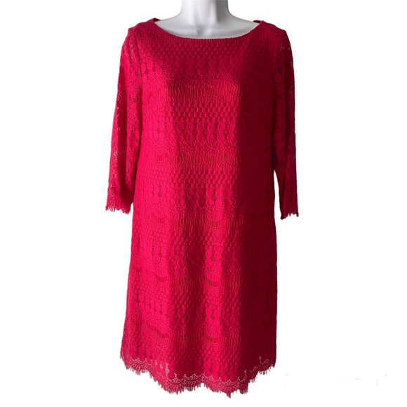 Eliza J Lace Pink Dress size 10 - Picture 2 of 14